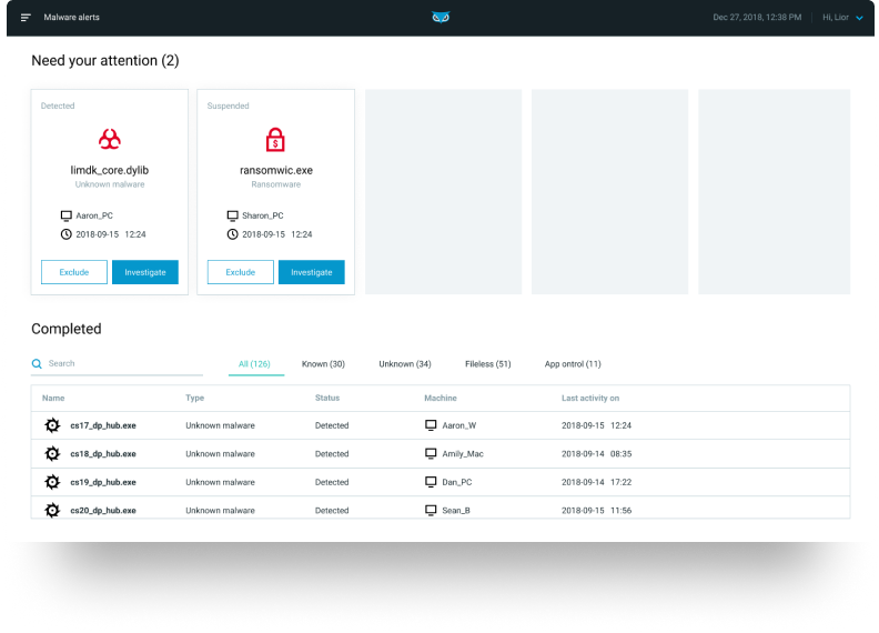 Endpoint Controls | Cybereason Defense Platform